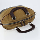 FENDI Hand Bag Velor Beige Silver Auth bs31008-6