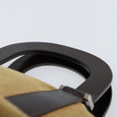 FENDI Hand Bag Velor Beige Silver Auth bs31008-8