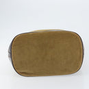 FENDI Hand Bag Velor Beige Silver Auth bs31008-9