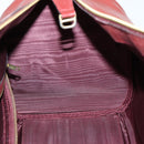 CARTIER Must Line Boston Bag Leather Bordeaux Gold Auth bs31009-17
