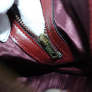 CARTIER Must Line Boston Bag Leather Bordeaux Gold Auth bs31009-20