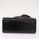 VALENTINO Hand Bag Leather 2way Black Gold Auth bs31010-5