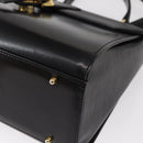 VALENTINO Hand Bag Leather 2way Black Gold Auth bs31010-17