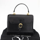 VALENTINO Hand Bag Leather 2way Black Gold Auth bs31010-12