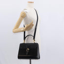 VALENTINO Hand Bag Leather 2way Black Gold Auth bs31010-25