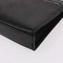 VALENTINO Clutch Bag Leather Black Silver Auth bs31011-16