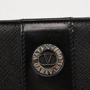 VALENTINO Clutch Bag Leather Black Silver Auth bs31011-18