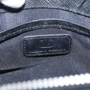 VALENTINO Clutch Bag Leather Black Silver Auth bs31011-10