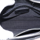 VALENTINO Clutch Bag Leather Black Silver Auth bs31011-11