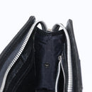 VALENTINO Clutch Bag Leather Black Silver Auth bs31011-19