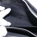 VALENTINO Clutch Bag Leather Black Silver Auth bs31011-21