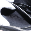 VALENTINO Clutch Bag Leather Black Silver Auth bs31011-12