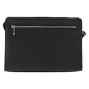 VALENTINO Clutch Bag Leather Black Silver Auth bs31011-2