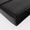 VALENTINO Clutch Bag Leather Black Silver Auth bs31011-14