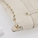 VALENTINO Tote Bag Leather White Gold Auth bs31012-14