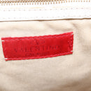VALENTINO Tote Bag Leather White Gold Auth bs31012-10