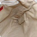 VALENTINO Tote Bag Leather White Gold Auth bs31012-19