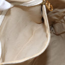 VALENTINO Tote Bag Leather White Gold Auth bs31012-12
