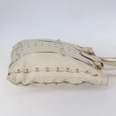 VALENTINO Tote Bag Leather White Gold Auth bs31012-4