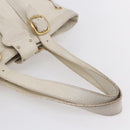 VALENTINO Tote Bag Leather White Gold Auth bs31012-7