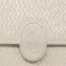 SAINT LAURENT Shoulder Bag Leather White Auth bs31016-14