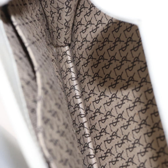 SAINT LAURENT Shoulder Bag Leather White Auth bs31016