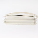 SAINT LAURENT Shoulder Bag Leather White Auth bs31016-9