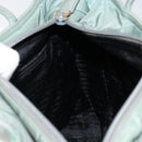 PRADA Tote Bag Nylon Khaki Silver Auth bs31017-18