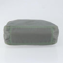 PRADA Tote Bag Nylon Khaki Silver Auth bs31017-9