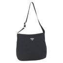 PRADA Shoulder Bag Nylon Black Silver Auth bs31018-1