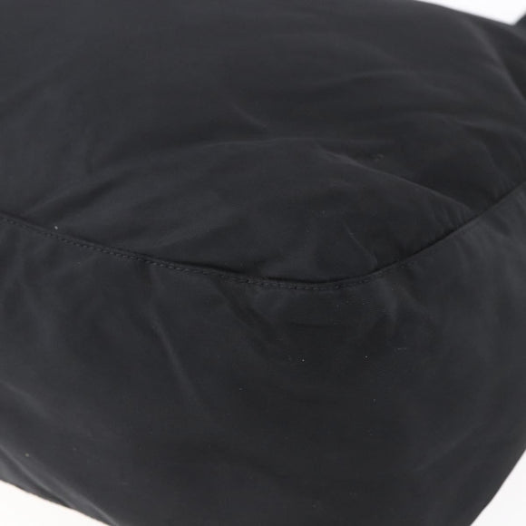 PRADA Shoulder Bag Nylon Black Silver Auth bs31018