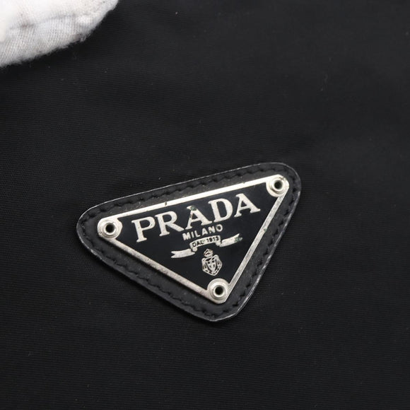 PRADA Shoulder Bag Nylon Black Silver Auth bs31018