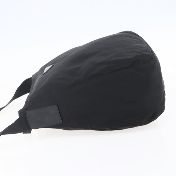 PRADA Shoulder Bag Nylon Black Silver Auth bs31018