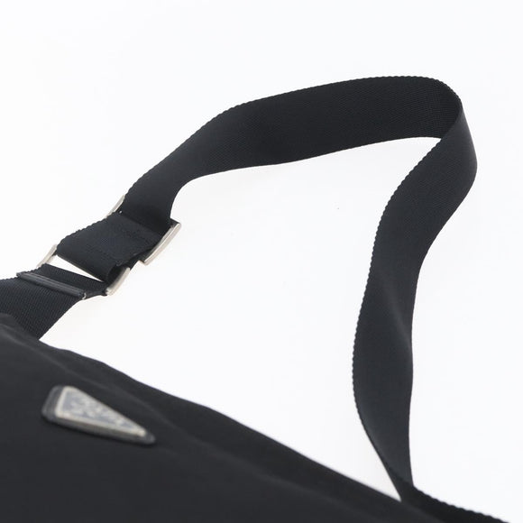 PRADA Shoulder Bag Nylon Black Silver Auth bs31018