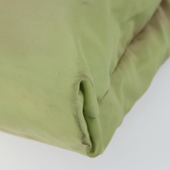 PRADA Tote Bag Nylon Khaki Silver Auth bs31019