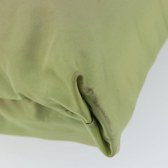 PRADA Tote Bag Nylon Khaki Silver Auth bs31019