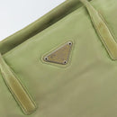 PRADA Tote Bag Nylon Khaki Silver Auth bs31019-15