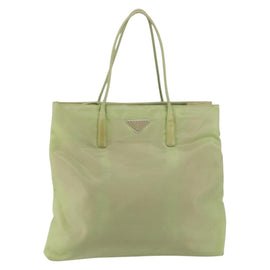 PRADA Tote Bag Nylon Khaki Silver Auth bs31019 - 0