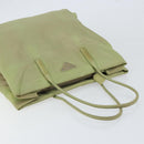 PRADA Tote Bag Nylon Khaki Silver Auth bs31019-6