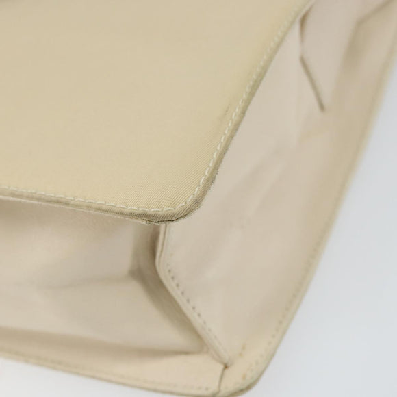 PRADA Shoulder Bag Nylon Leather Beige Auth bs31020