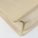 PRADA Shoulder Bag Nylon Leather Beige Auth bs31020-14