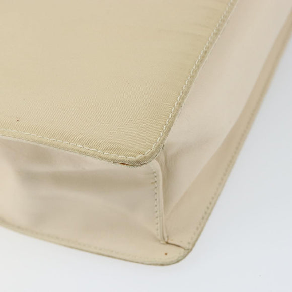 PRADA Shoulder Bag Nylon Leather Beige Auth bs31020