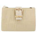 PRADA Shoulder Bag Nylon Leather Beige Auth bs31020-13