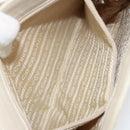 PRADA Shoulder Bag Nylon Leather Beige Auth bs31020-21