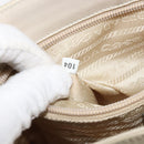 PRADA Shoulder Bag Nylon Leather Beige Auth bs31020-12