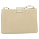 PRADA Shoulder Bag Nylon Leather Beige Auth bs31020-2