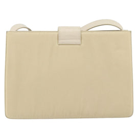 PRADA Shoulder Bag Nylon Leather Beige Auth bs31020 - 0