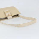 PRADA Shoulder Bag Nylon Leather Beige Auth bs31020-7
