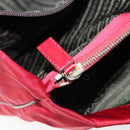 PRADA Tote Bag Nylon Red Silver Auth bs31021-23