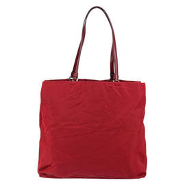 PRADA Tote Bag Nylon Red Silver Auth bs31021 - 0